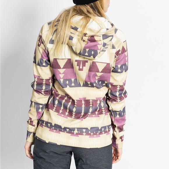 Burton Heron Southwest Aztec Pullover Hoodie Sweatshirt - Picture 2 of 6